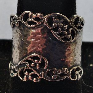 .925 Sterling Silver Israel Ring, Size 10